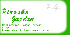 piroska gajdan business card