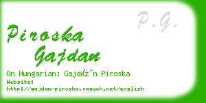 piroska gajdan business card